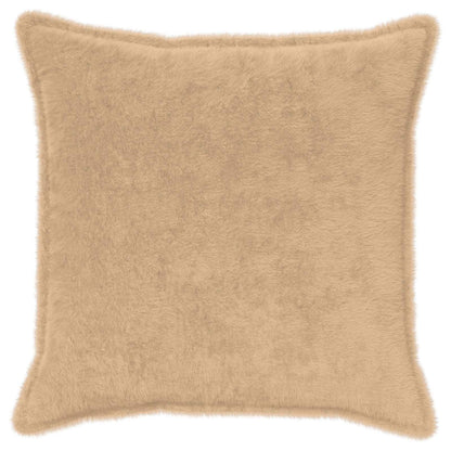 Cushion Cover 6 pcs HOUTEN Cream 55 x 55 cm Faux Rabbit Fur