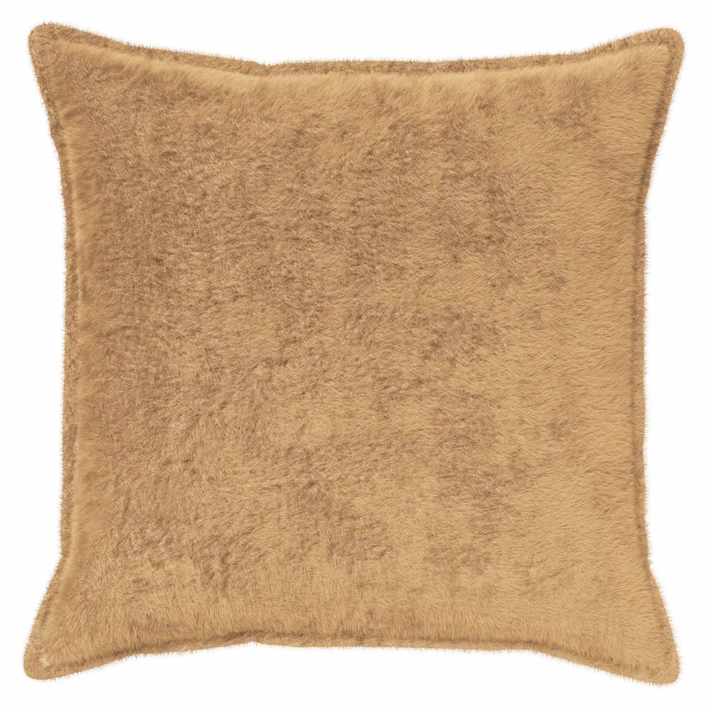 Cushion Cover 2 pcs HOUTEN Taupe 55 x 55 cm Faux Rabbit Fur