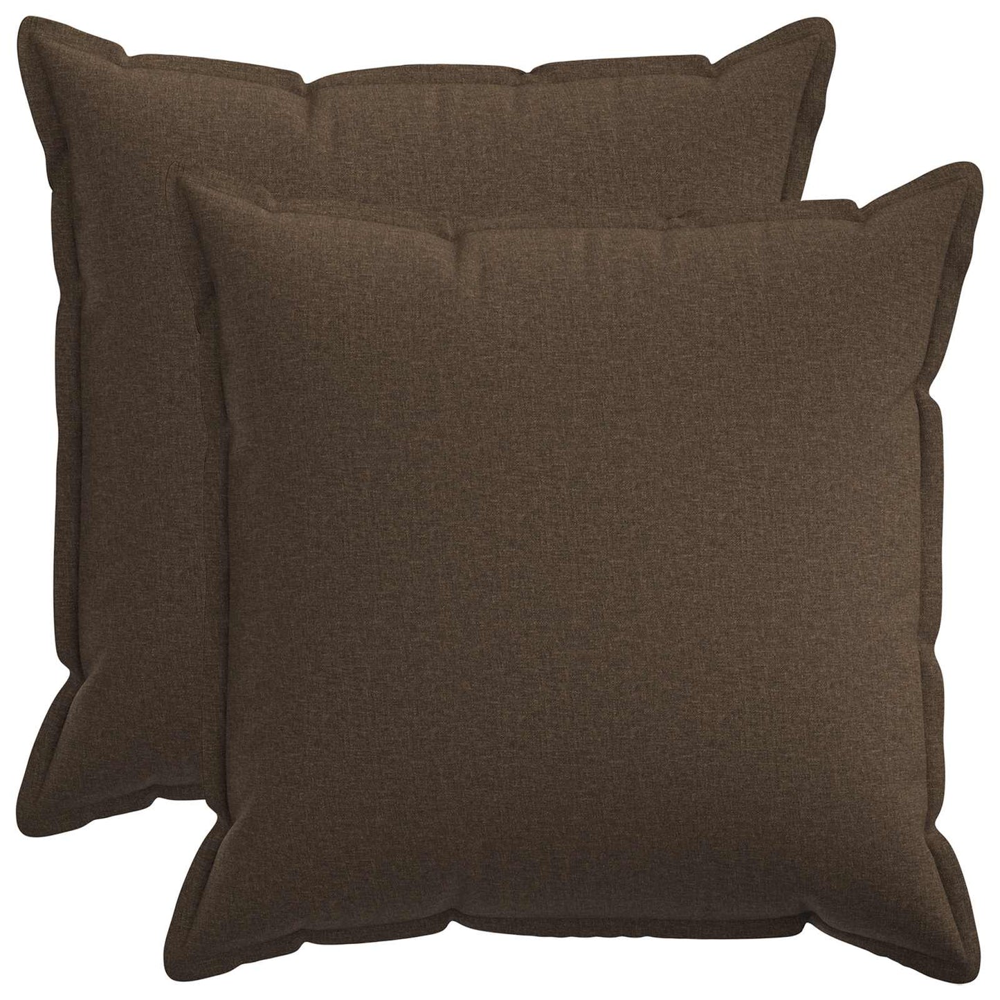 Cushion Cover 2 pcs HOUTEN Taupe 60 x 60 cm Faux Linen