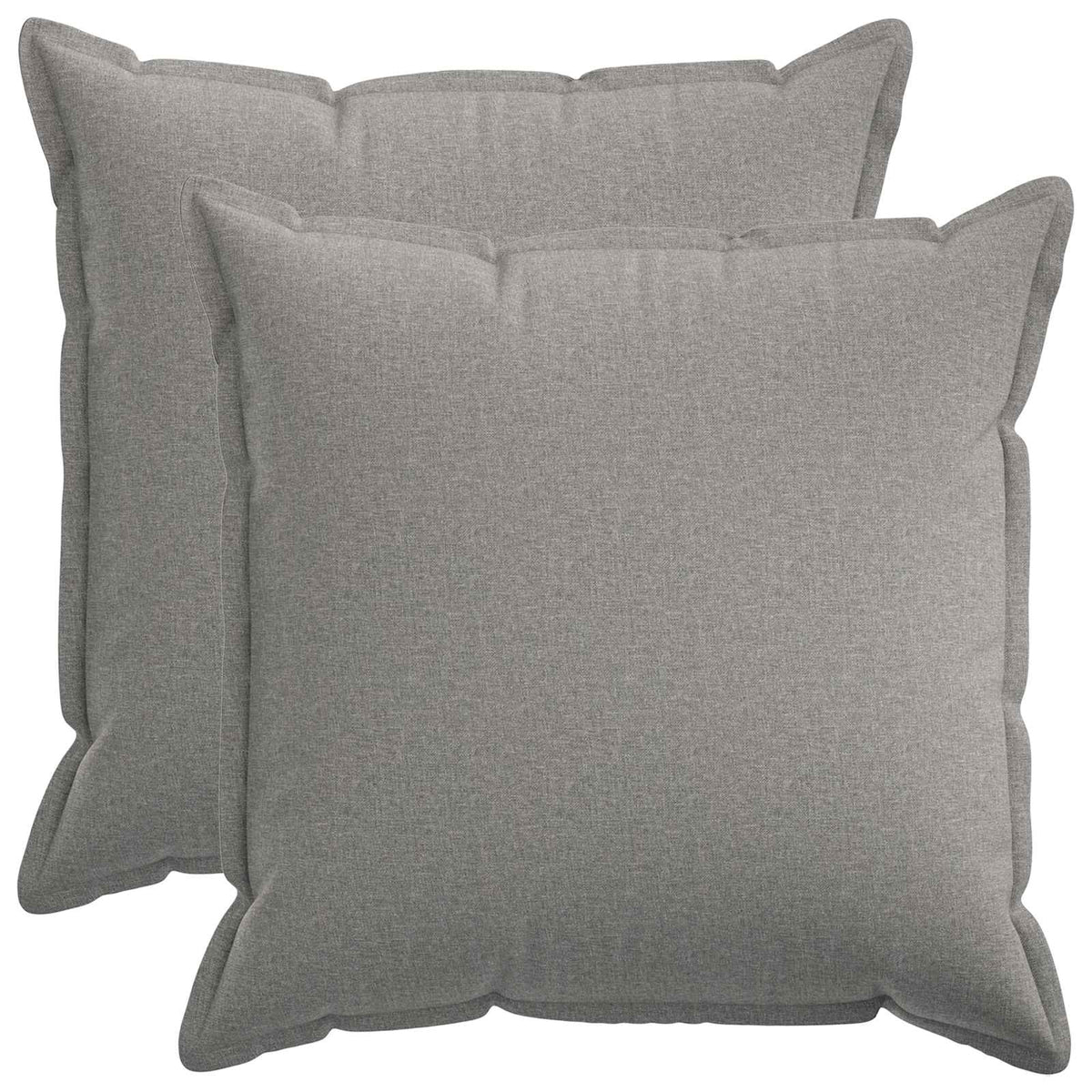 Cushion Cover 2 pcs HOUTEN Cloud Grey 60 x 60 cm Faux Linen