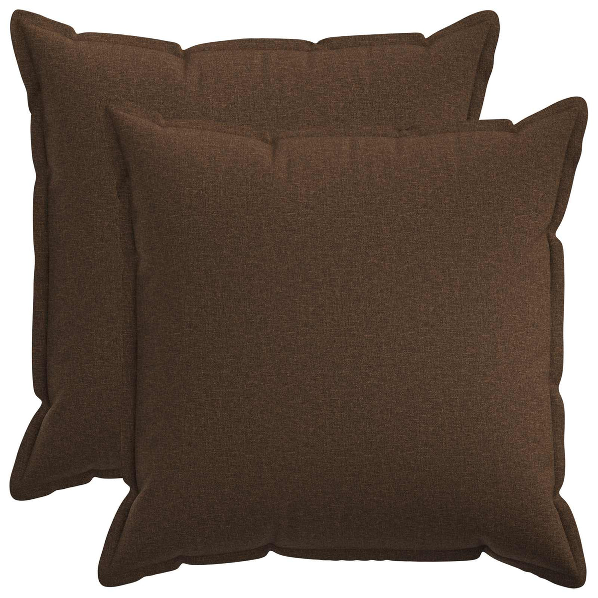 Cushion Cover 2 pcs HOUTEN Brown 60 x 60 cm Faux Linen