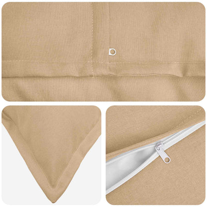 Cushion Cover 6 pcs HOUTEN Cream 60 x 60 cm Faux Linen