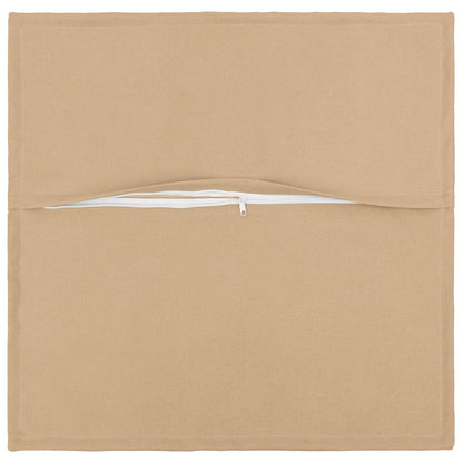 Cushion Cover 6 pcs HOUTEN Cream 60 x 60 cm Faux Linen