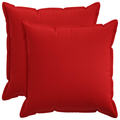 Cushion Cover 2 pcs HOUTEN Red 60 x 60 cm Faux Linen