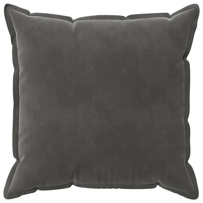 Cushion Cover 6 pcs HOUTEN Dark Grey 60 x 60 cm Velvet