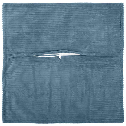 Cushion Cover 2 pcs HOUTEN Blue 60 x 60 cm Corduroy