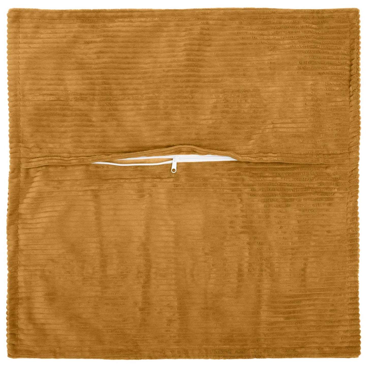 Cushion Cover 2 pcs HOUTEN Yellow 60 x 60 cm Corduroy