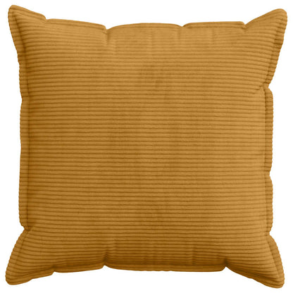 Cushion Cover 2 pcs HOUTEN Yellow 60 x 60 cm Corduroy