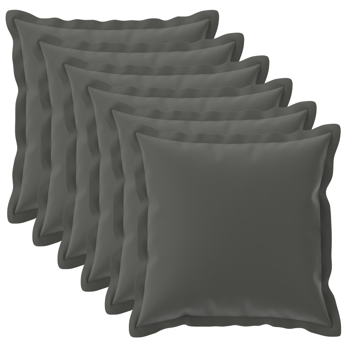 Cushion Cover 6 pcs HOUTEN Anthracite 60 x 60 cm Polyester
