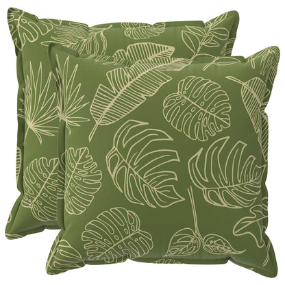 Cushion Cover 2 pcs HOUTEN Leaf Design 60 x 60 cm Polyester