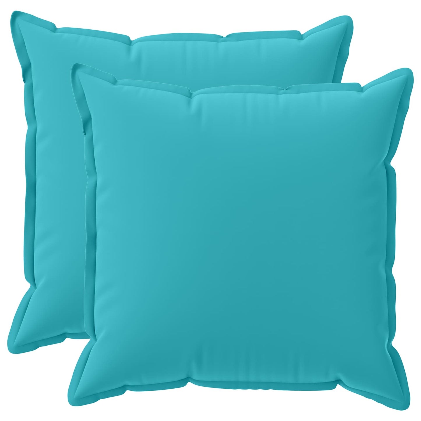 Cushion Cover 2 pcs HOUTEN Turquoise 60 x 60 cm Polyester