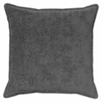 Cushion Cover 6 pcs HOUTEN Dark Grey 60 x 60 cm Faux Rabbit Fur
