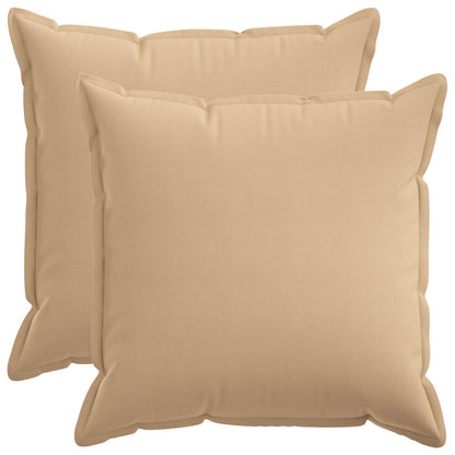 Cushion Cover 2 pcs HOUTEN Cream 65 x 65 cm Faux Linen