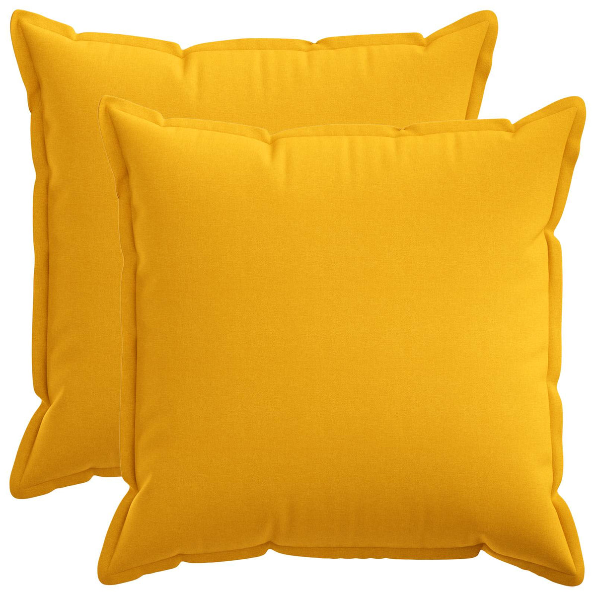 Cushion Cover 2 pcs HOUTEN Light Yellow 65 x 65 cm Faux Linen