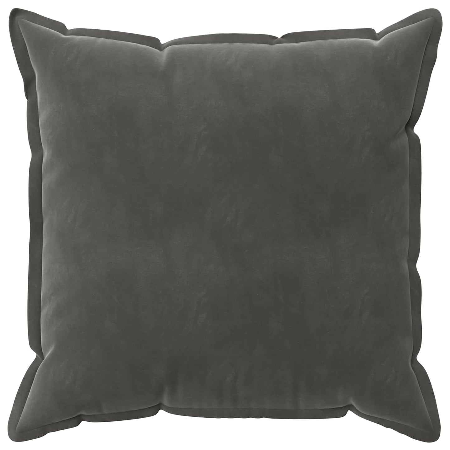 Cushion Cover 2 pcs HOUTEN Dark Grey 65 x 65 cm Velvet