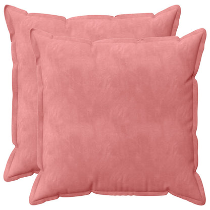Cushion Cover 2 pcs HOUTEN Pink 65 x 65 cm Velvet