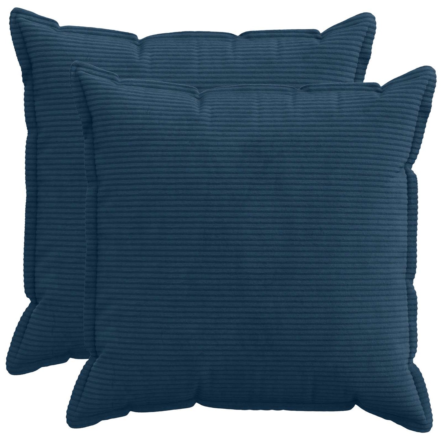 Cushion Cover 2 pcs HOUTEN Navy Blue 65 x 65 cm Corduroy