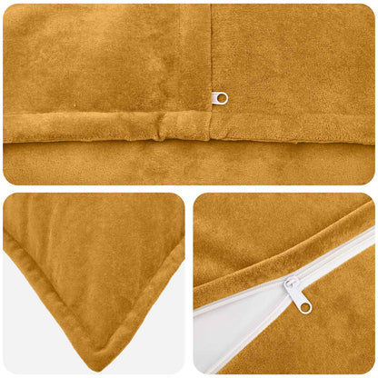 Cushion Cover 6 pcs HOUTEN Yellow 65 x 65 cm Microfiber Fleece