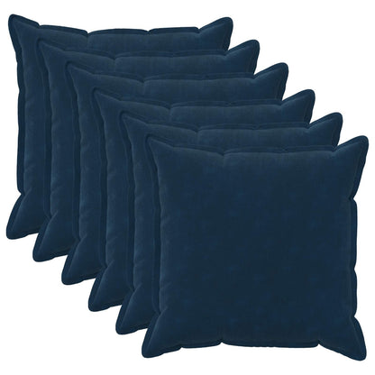 Cushion Cover 6 pcs HOUTEN Blue 65 x 65 cm Microfiber Fleece