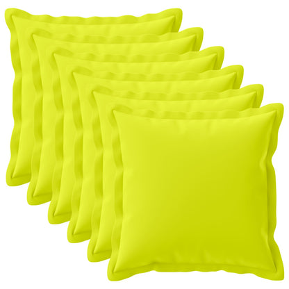 Cushion Cover 6 pcs HOUTEN Bright Green 65 x 65 cm Polyester