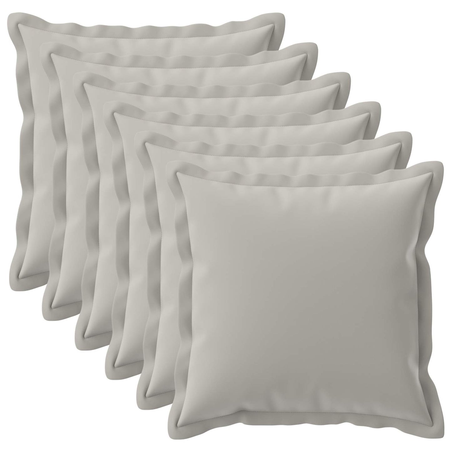 Cushion Cover 6 pcs HOUTEN Grey 65 x 65 cm Polyester