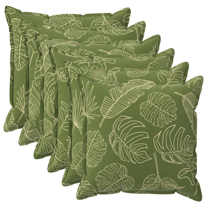 Cushion Cover 6 pcs HOUTEN Leaf Design 65 x 65 cm Polyester