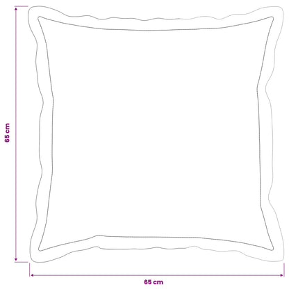 Cushion Cover 2 pcs HOUTEN Leaf Pattern 65 x 65 cm Polyester