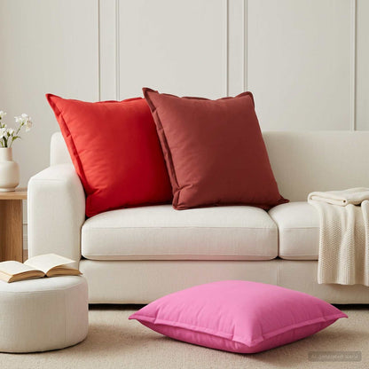 Cushion Cover 6 pcs HOUTEN Pink 80 x 80 cm Polyester