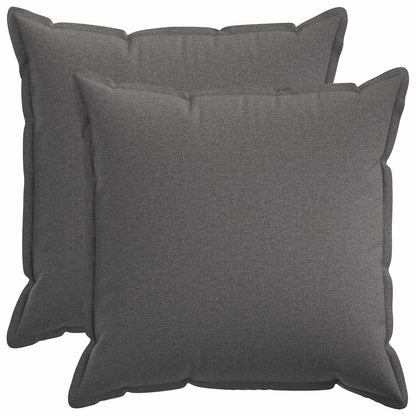 Cushion Cover 2 pcs HOUTEN Light Grey 70 x 70 cm Faux Linen