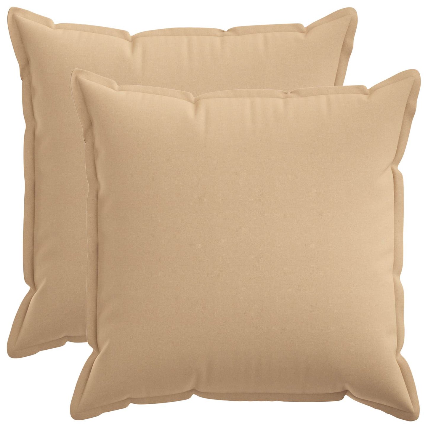 Cushion Cover 2 pcs HOUTEN Cream 70 x 70 cm Faux Linen