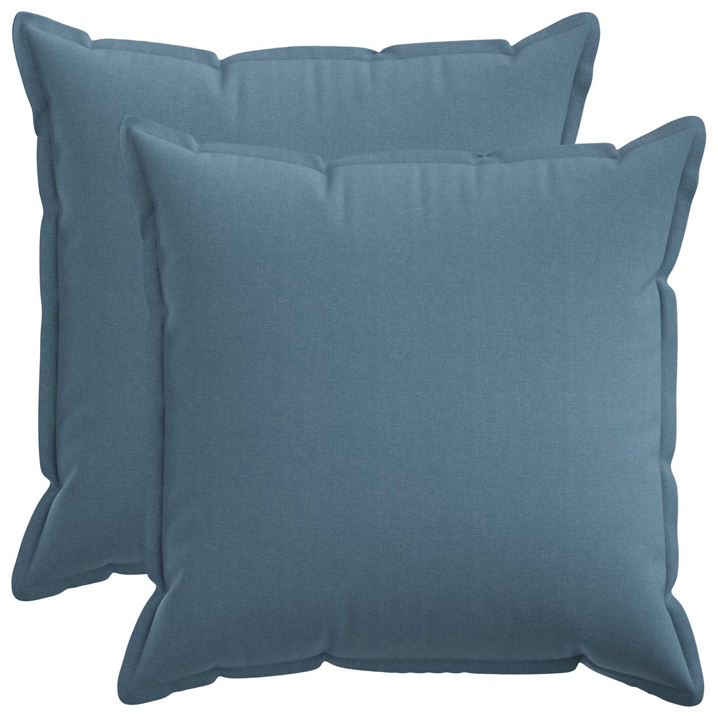 Cushion Cover 2 pcs HOUTEN Jeans Blue 70 x 70 cm Faux Linen