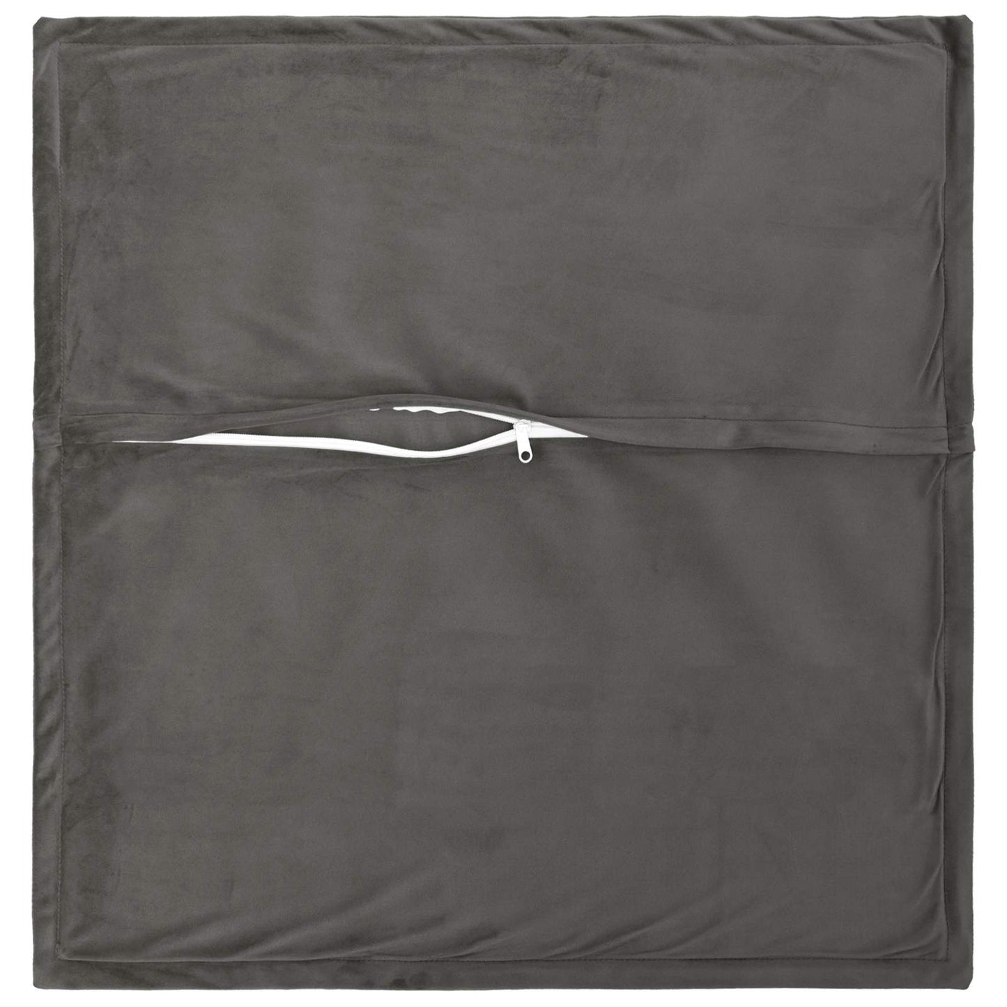 Cushion Cover 2 pcs HOUTEN Dark Grey 70 x 70 cm Velvet