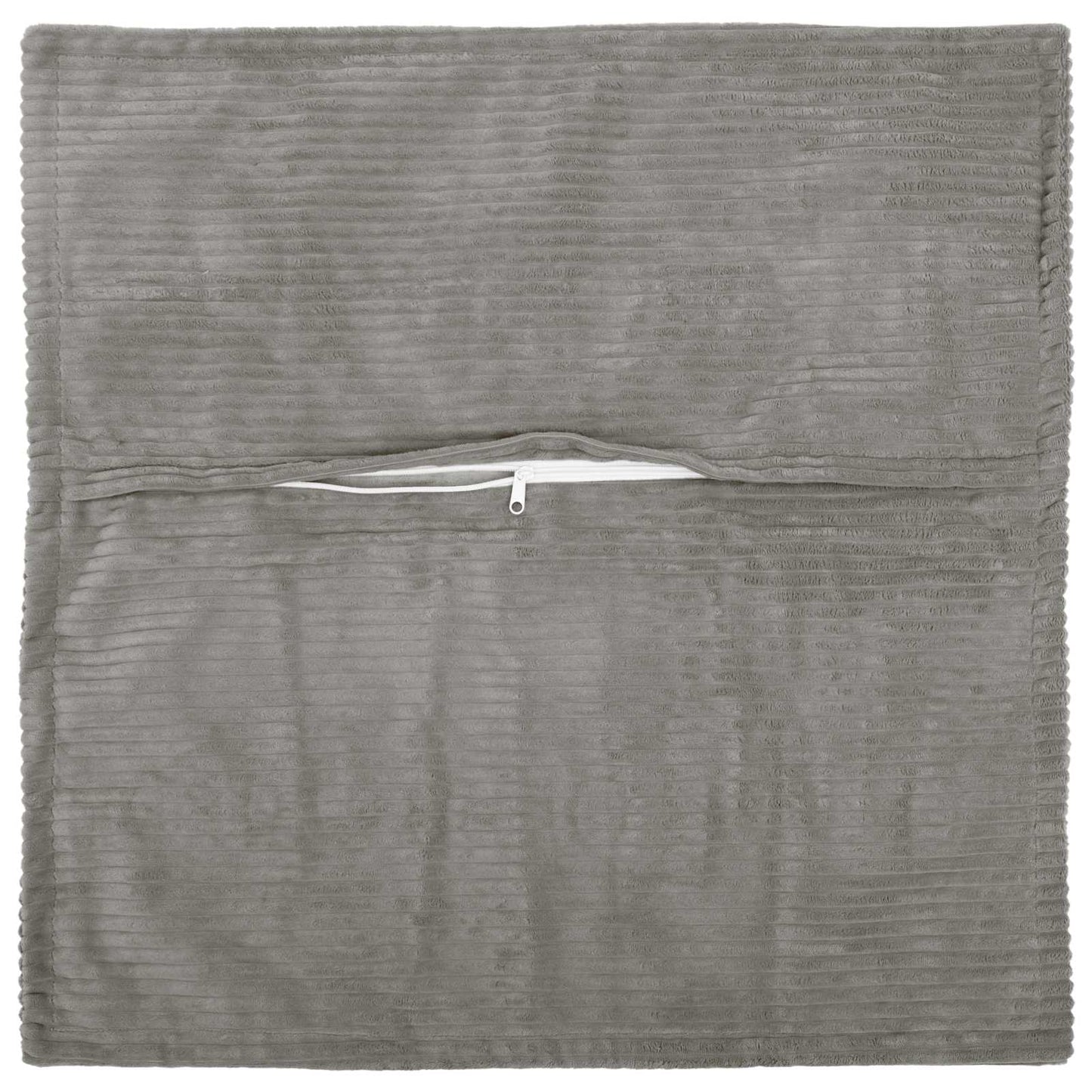 Cushion Cover 2 pcs HOUTEN Light Grey 70 x 70 cm Corduroy