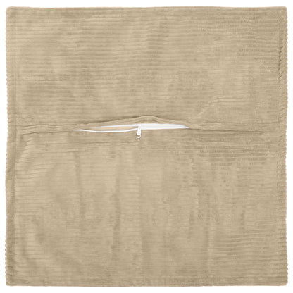 Cushion Cover 2 pcs HOUTEN Taupe 70 x 70 cm Corduroy