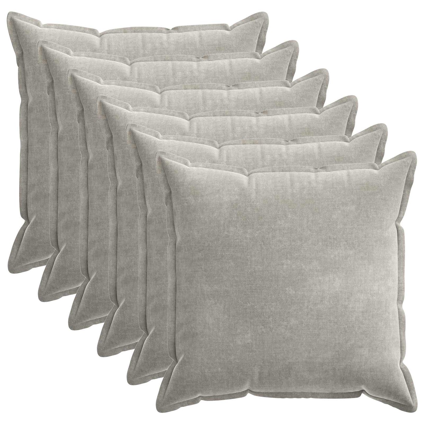 Cushion Cover 6 pcs HOUTEN Light Grey 70 x 70 cm