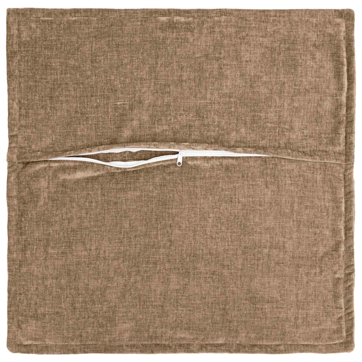 Cushion Cover 2 pcs HOUTEN Brown 70 x 70 cm Chenille Fabric