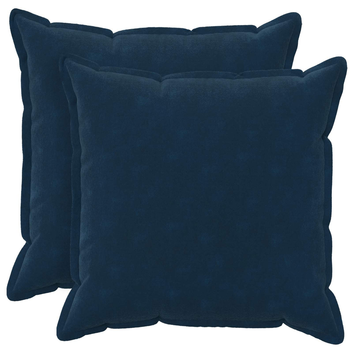 Cushion Cover 2 pcs HOUTEN Blue 70 x 70 cm Microfiber Fleece