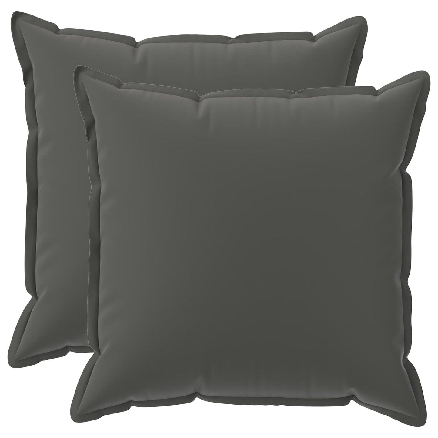 Cushion Cover 2 pcs HOUTEN Anthracite 70 x 70 cm Polyester