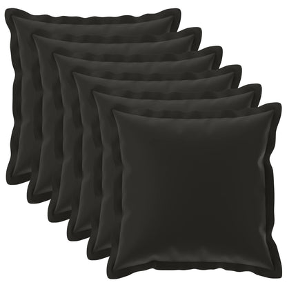 Cushion Cover 6 pcs HOUTEN Black 70 x 70 cm Polyester