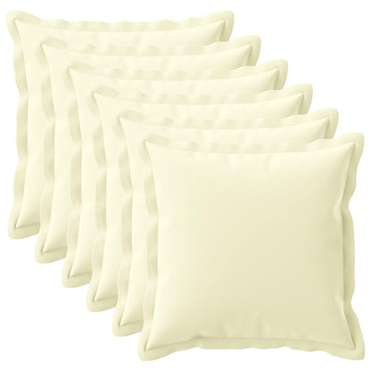 Cushion Cover 6 pcs HOUTEN Cream 70 x 70 cm Polyester