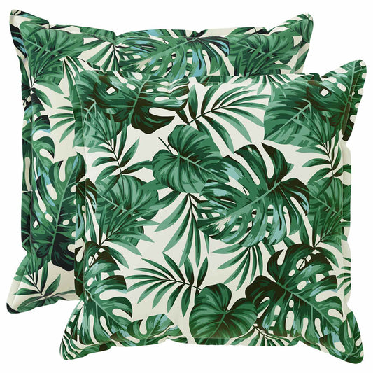 Cushion Cover 2 pcs HOUTEN Leaf Pattern 70 x 70 cm Polyester