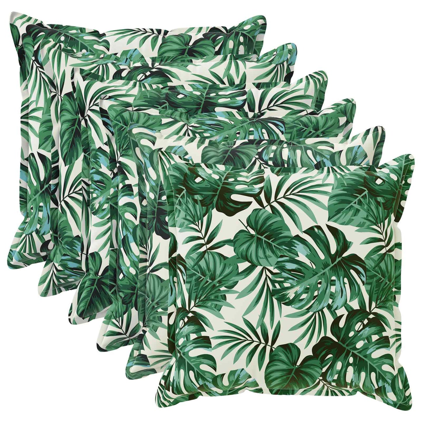 Cushion Cover 6 pcs HOUTEN Leaf Pattern 70 x 70 cm Polyester