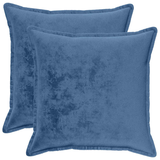 Cushion Cover 2 pcs HOUTEN Light Blue 70 x 70 cm Flannel