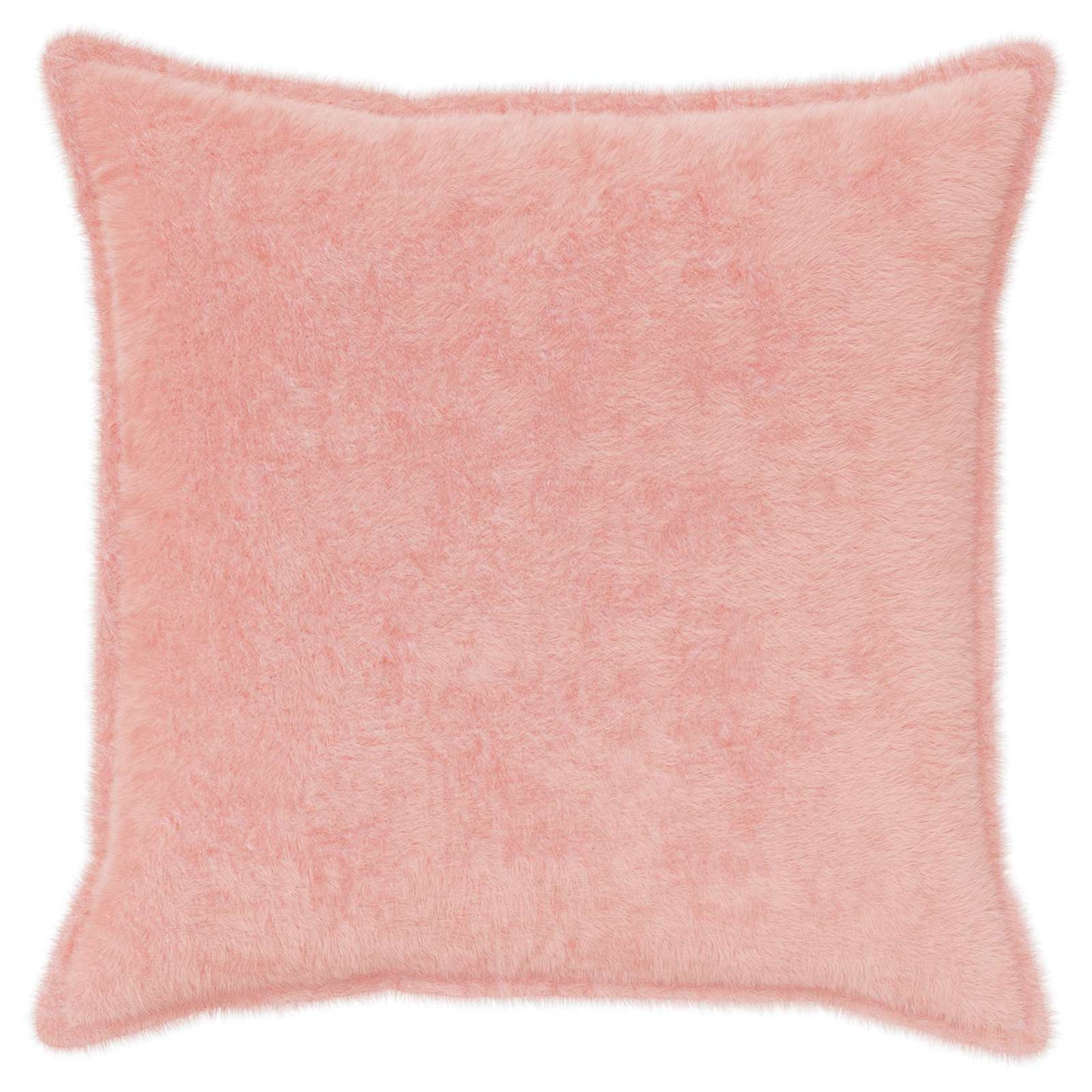 Cushion Cover 2 pcs HOUTEN Pink 70 x 70 cm Faux Rabbit Fur