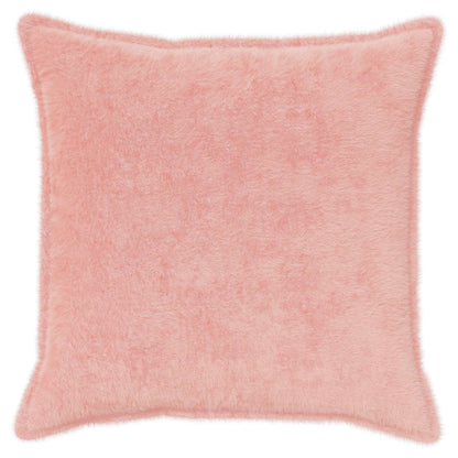 Cushion Cover 2 pcs HOUTEN Pink 70 x 70 cm Faux Rabbit Fur