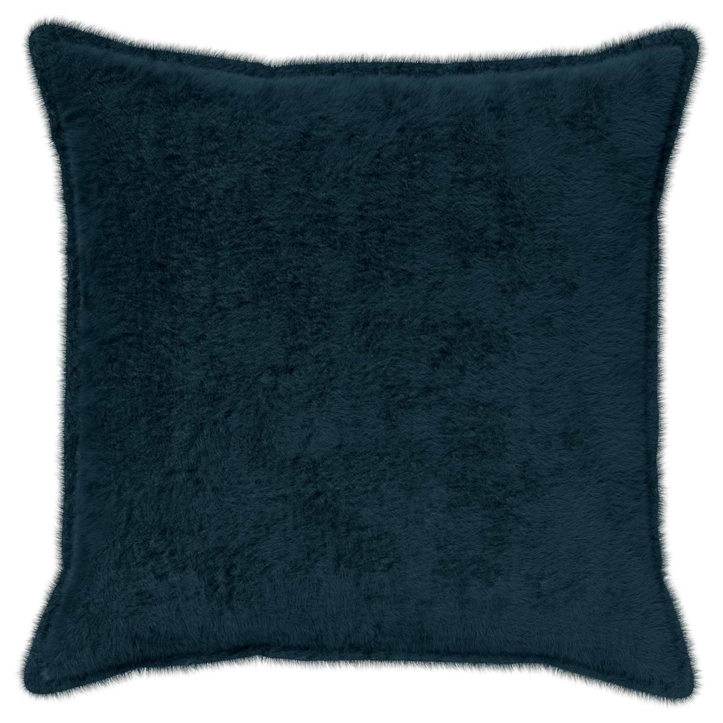 Cushion Cover 2 pcs HOUTEN Navy Blue 70 x 70 cm Faux Rabbit Fur