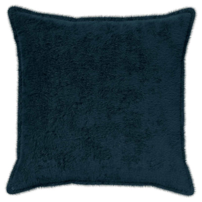 Cushion Cover 2 pcs HOUTEN Navy Blue 70 x 70 cm Faux Rabbit Fur