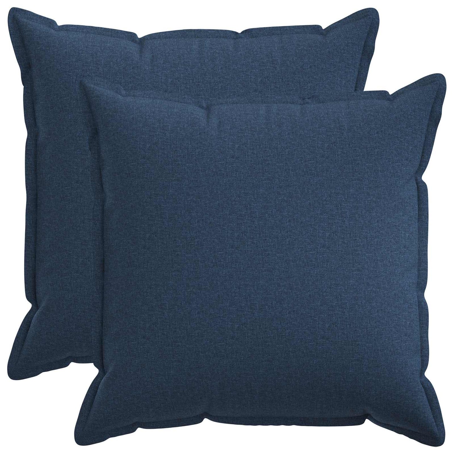 Cushion Cover 2 pcs HOUTEN Blue 80 x 80 cm Faux Linen