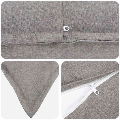 Cushion Cover 2 pcs HOUTEN Cloud Grey 80 x 80 cm Faux Linen