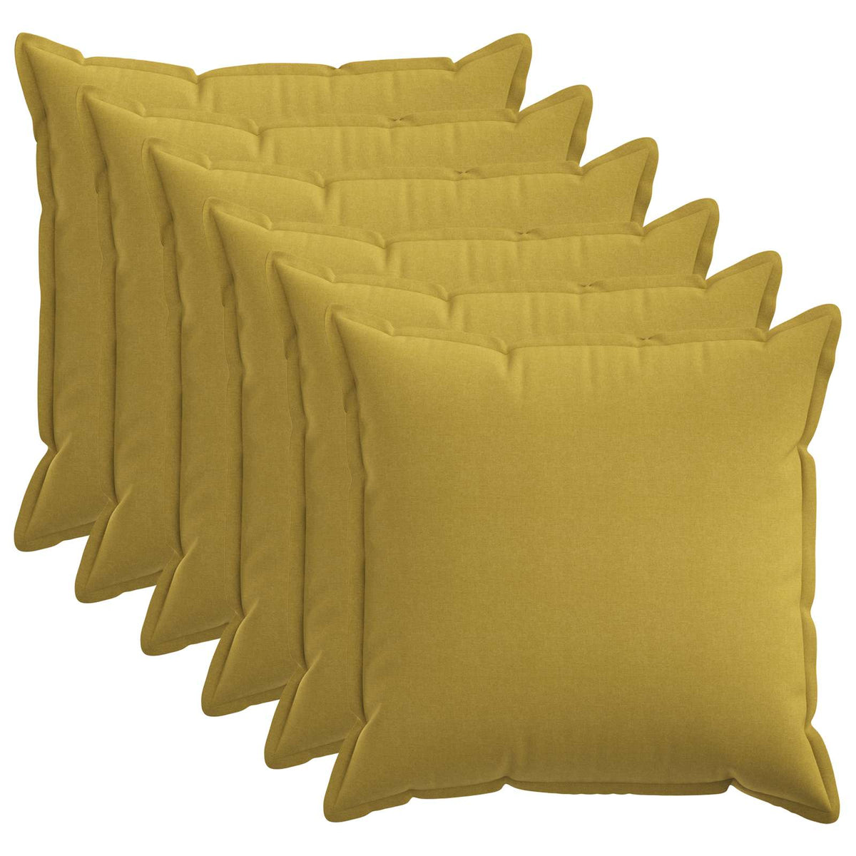 Cushion Cover 6 pcs HOUTEN Light Green 80 x 80 cm Faux Linen